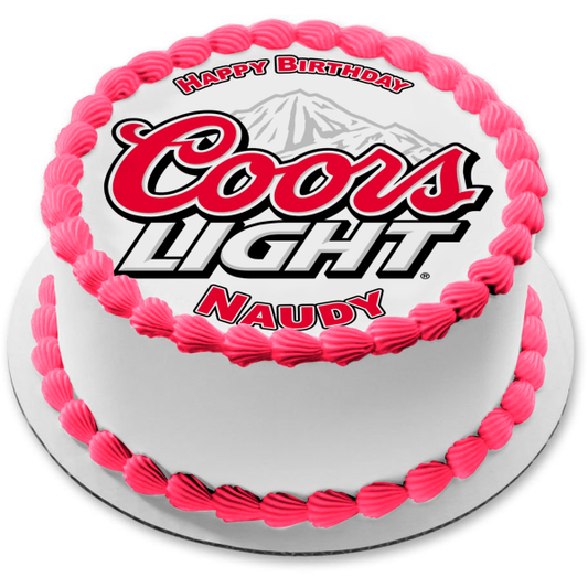 Coors Light Loto White Mountain Edible Cake Topper Image ABPID11382