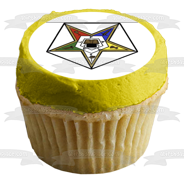 Order of the Eastern Star Symbol Masonic Appendant Body Edible Cake Topper Image ABPID11246