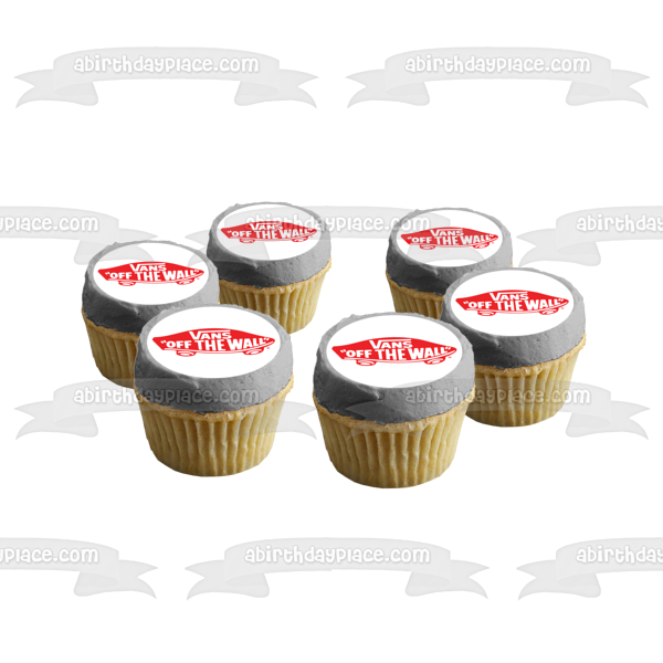 Vans Off the Wall Logo Edible Cake Topper Image ABPID11410