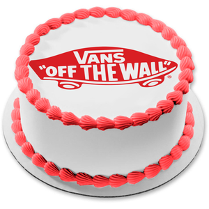 Vans Off the Wall Logo Edible Cake Topper Image ABPID11410