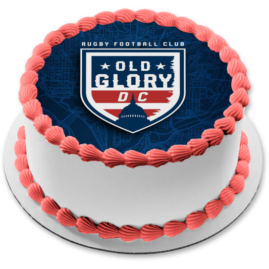Rugby Football Club Old Glory DC Logo Edible Cake Topper Image ABPID55685