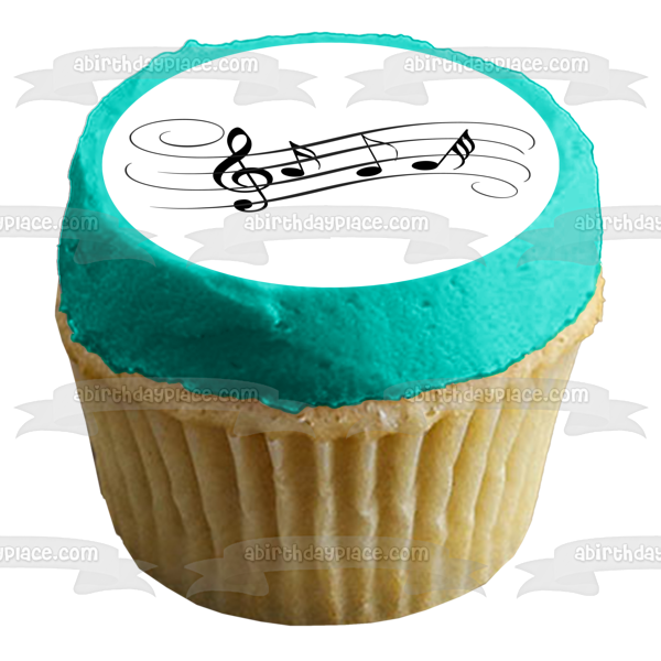 Music Sheet Music Notes Clef Note Edible Cake Topper Image ABPID11294