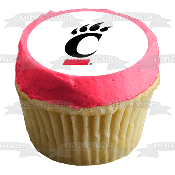 Cincinnati Bearcats Logo Basketball NCAA Edible Cake Topper Image ABPID11296