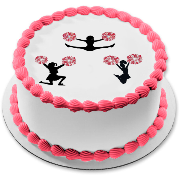 Pompoms Birthday Party Cake Topper | Set of 6