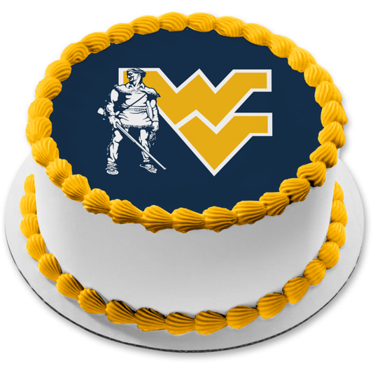 West Virginia University Mountaineer's Logo Edible Cake Topper Image ABPID55705