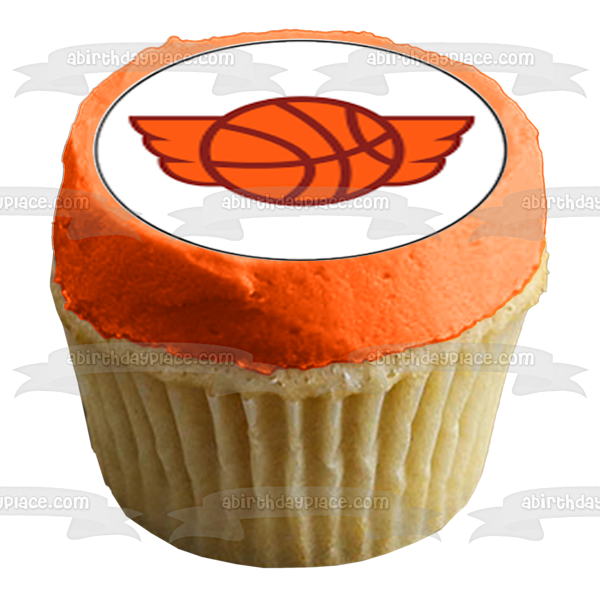 Basketball Logo Wings Edible Cupcake Topper Images ABPID55719