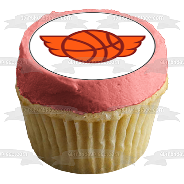 Basketball Logo Wings Edible Cupcake Topper Images ABPID55719