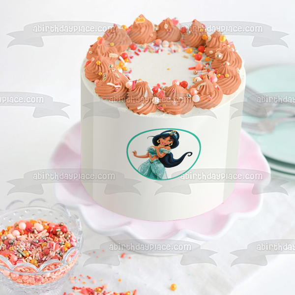 Disney Aladdin Jasmine Smiling Edible Cake Topper Image ABPID11502