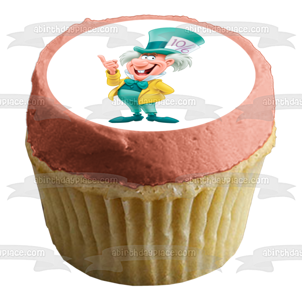 Alice In Wonderland the Mad Hatter Edible Cake Topper Image ABPID11735