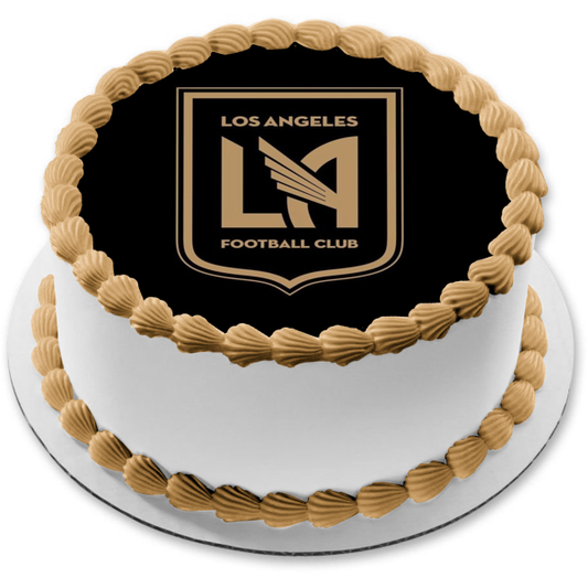 Los Angeles Football Club Lafc Soccer Team Logo Edible Cake Topper Image ABPID55648