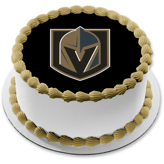 Vegas Golden Knights Team Logo Edible Cake Topper Image ABPID55649