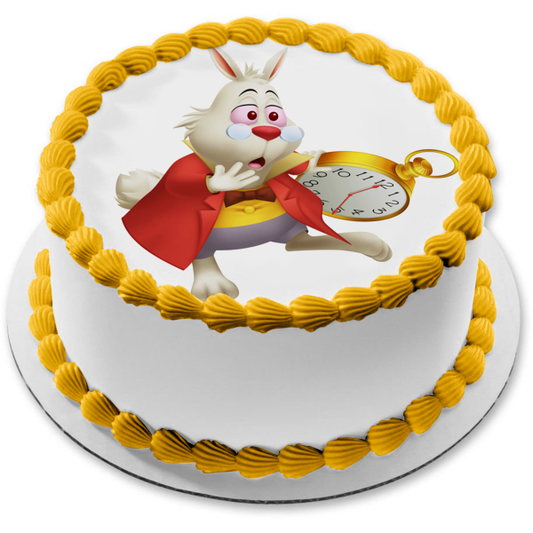 Alice In Wonderland the White Rabbit Edible Cake Topper Image ABPID11738