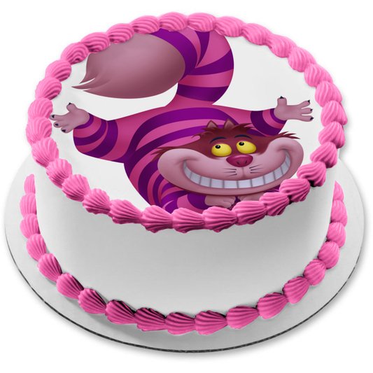 Alice In Wonderland Cheshire Cat Edible Cake Topper Image ABPID11742