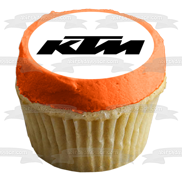 Ktm Bike Logo Edible Cake Topper Image ABPID11520