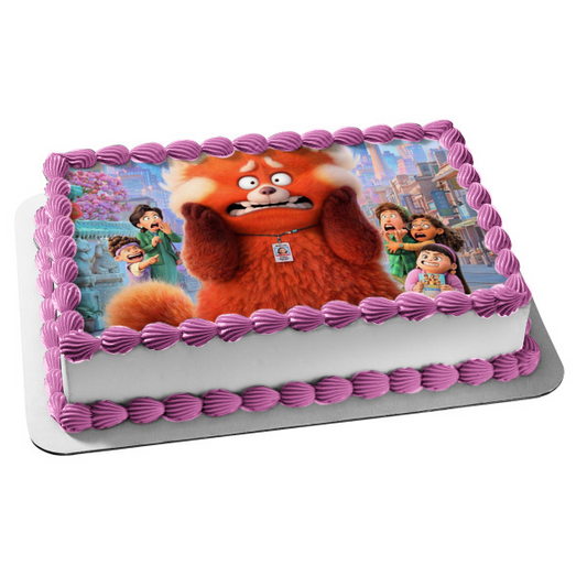 Turning Red Giant Red Panda Abby Priya Miriam Ming Lee Edible Cake Topper Image ABPID55808