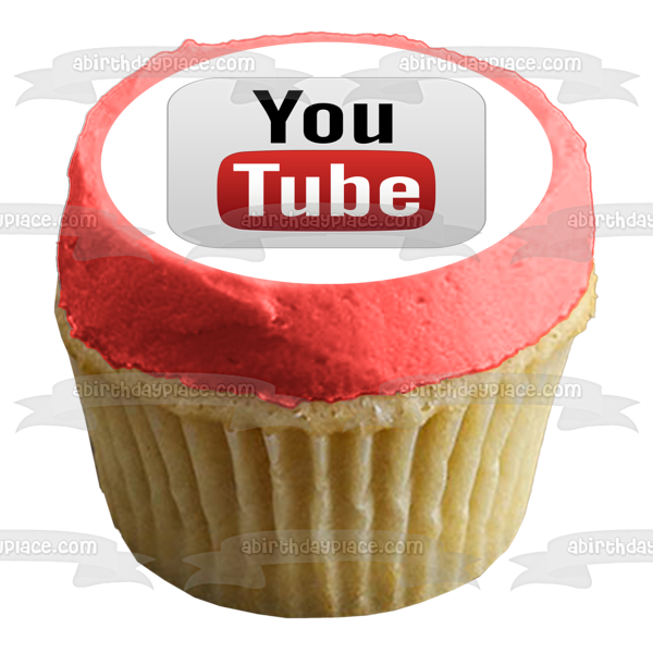 Youtube Logo Edible Cake Topper Image ABPID11784