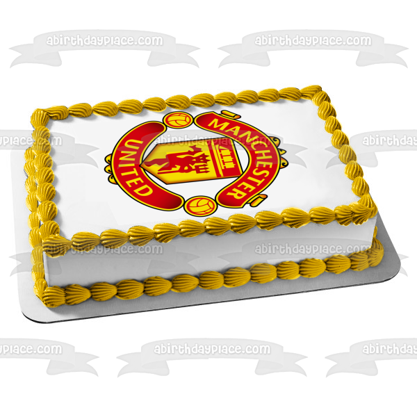 Manchester United Football Club Soccer Logo Edible Cake Topper Image ABPID15157