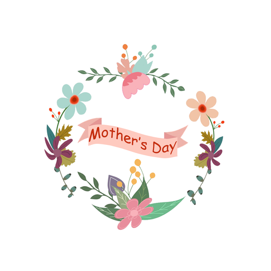 Happy Mother's Day Colorful Flowers Edible Cake Topper Image ABPID55795