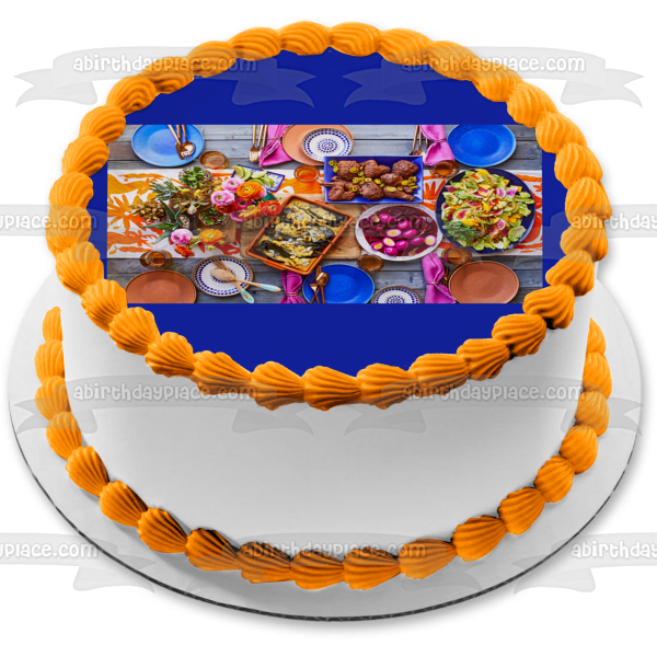 Happy Cinco De Mayo Feast Edible Cake Topper Image ABPID55784