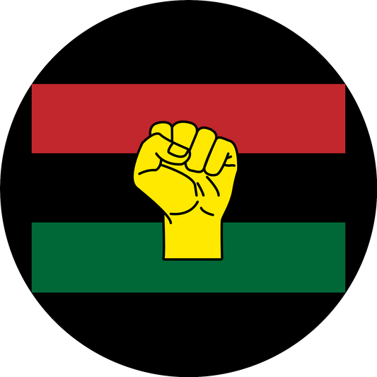 Imagen comestible para decoración de tarta con puño de la libertad de Happy Juneteenth ABPID55805 