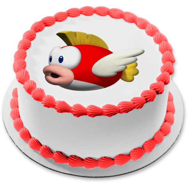 Super Mario Brothers Cheep Cheep Edible Cake Topper Image ABPID12032