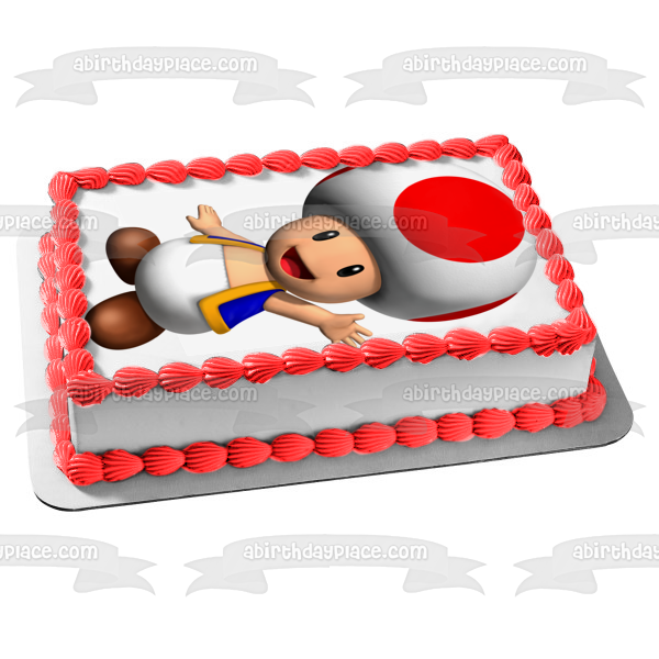 Super Mario Brothers Toad Man Edible Cake Topper Image ABPID12039