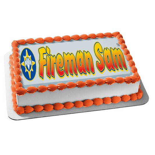 Fireman Sam Logo Edible Cake Topper Image ABPID12069