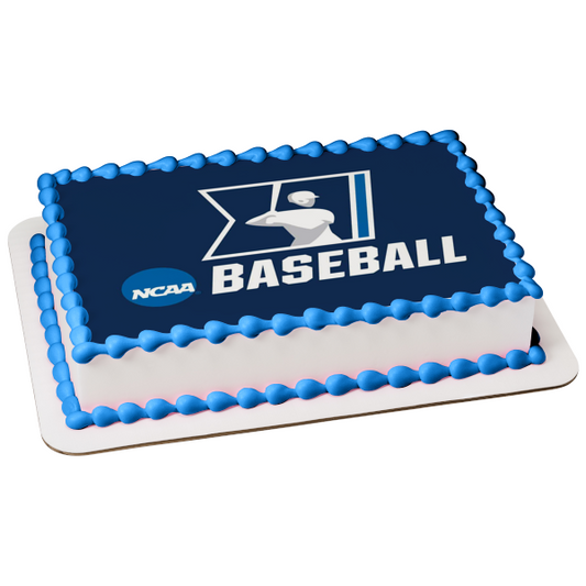 Imagen de decoración comestible para tarta con logotipo de béisbol masculino de la NCAA ABPID55825 