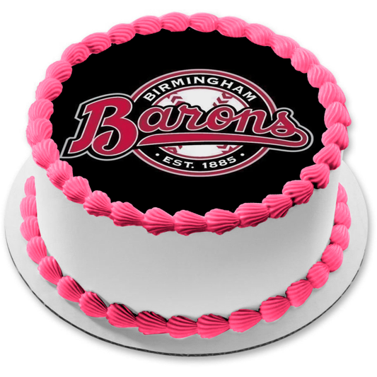 Birmingham Barons Baseball Team Logo Edible Cake Topper Image ABPID55831
