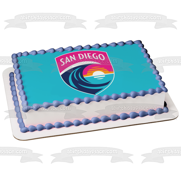 Nwsl San Diego Wave FC Logo Edible Cake Topper Image ABPID55941