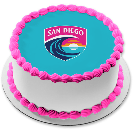 Imagen comestible para tarta con logotipo de Nwsl San Diego Wave FC ABPID55941 