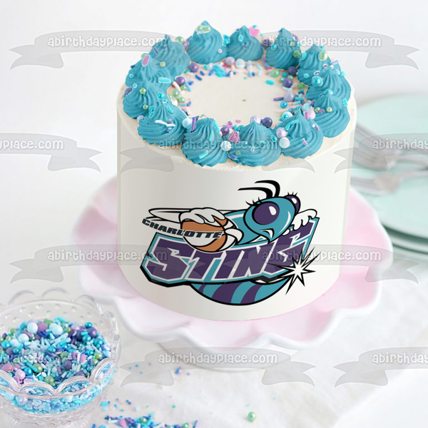 Wnba Charlotte Sting Team Logo Edible Cake Topper Image ABPID55834