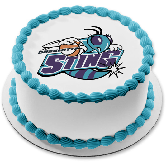Wnba Charlotte Sting Team Logo Edible Cake Topper Image ABPID55834