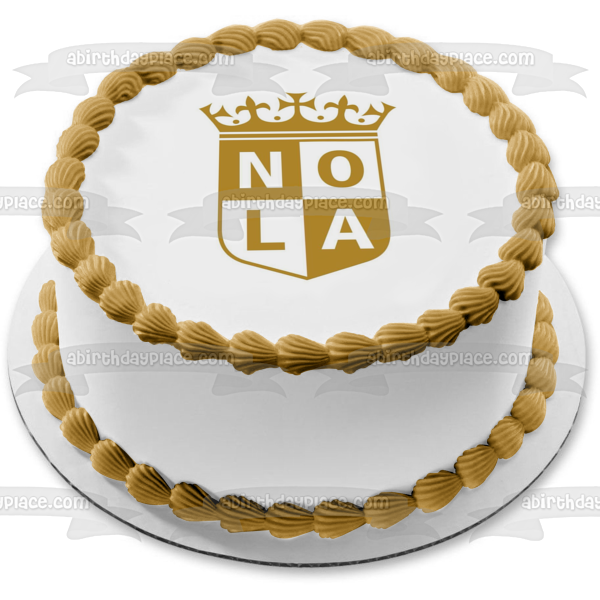Nola New Orleans Gold Rugby Team Logo Edible Cake Topper Image ABPID55837