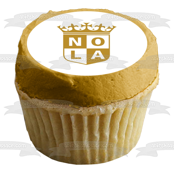 Nola New Orleans Gold Rugby Team Logo Edible Cake Topper Image ABPID55837