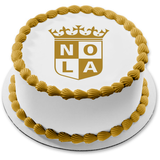 Nola New Orleans Gold Rugby Team Logo Edible Cake Topper Image ABPID55837