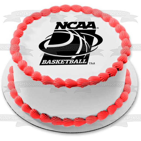 NCAA Basketball Black and White Logo Edible Cake Topper Image ABPID55838
