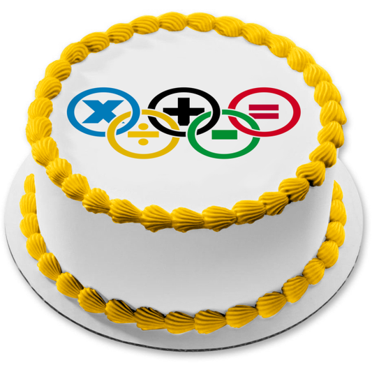 Imagen comestible para decoración de tarta con el logotipo de las Olimpiadas de Matemáticas ABPID55841 