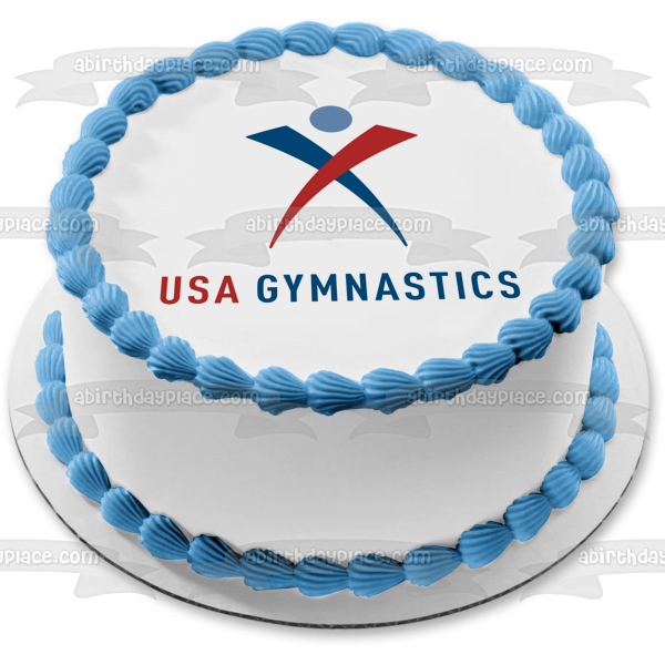 USA Gymnastics Logo Edible Cake Topper Image ABPID55948