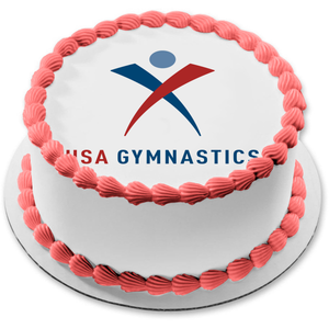 USA Gymnastics Logo Edible Cake Topper Image ABPID55948