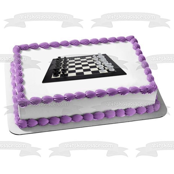 Chess Club Chess Board Board Game Edible Cake Topper Image ABPID55843