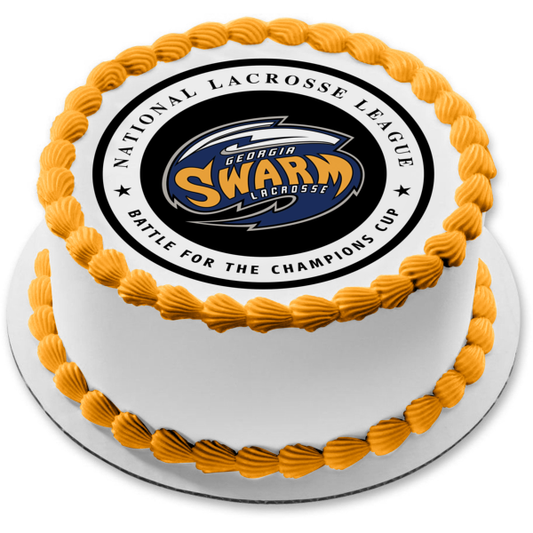 Nll Georgia Swarm Lacrosse Team Logo decoración comestible para tarta imagen ABPID55847 