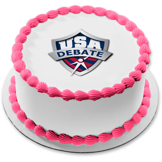 Imagen de decoración comestible para tarta con el logotipo de la Asociación Nacional de Discurso y Debate ABPID55849 
