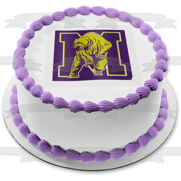 Miles College Golden Bears Logo Edible Cake Topper Image ABPID55852
