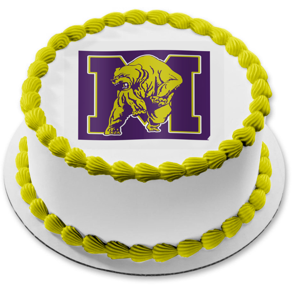 Miles College Golden Bears Logo Edible Cake Topper Image ABPID55852