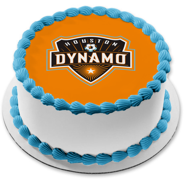 Mls Houston Dynamo FC Team Logo Edible Cake Topper Image ABPID55957
