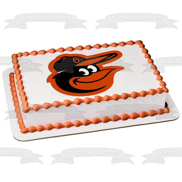 MLB Baltimore Orioles Team Logo Edible Cake Topper Image ABPID55965