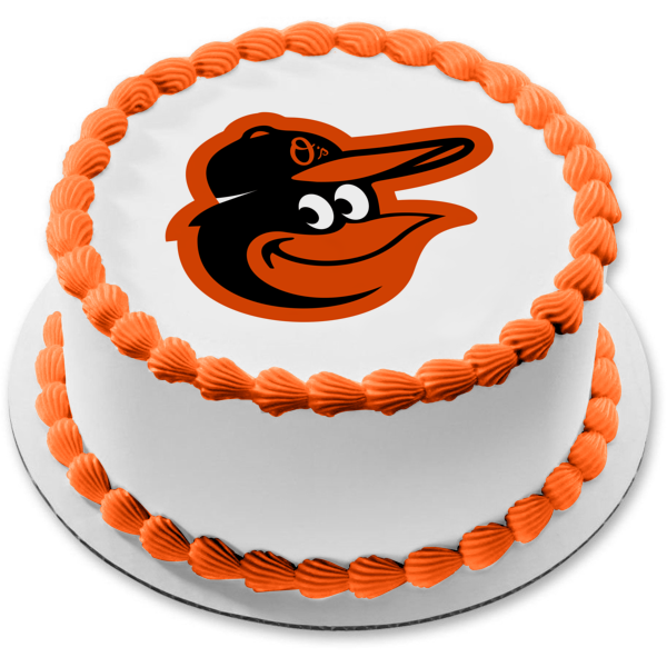 MLB Baltimore Orioles Team Logo Edible Cake Topper Image ABPID55965