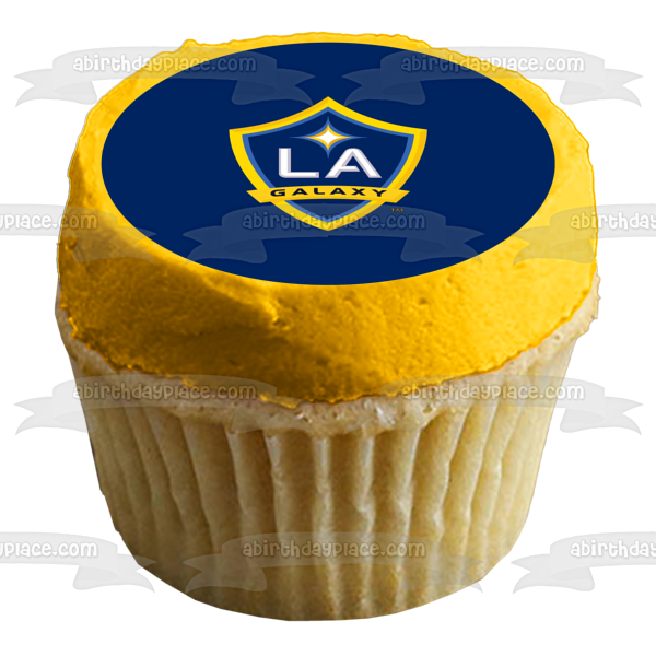 Imagen comestible para decoración de tarta con el logotipo del equipo La Galaxy FC ABPID55867 