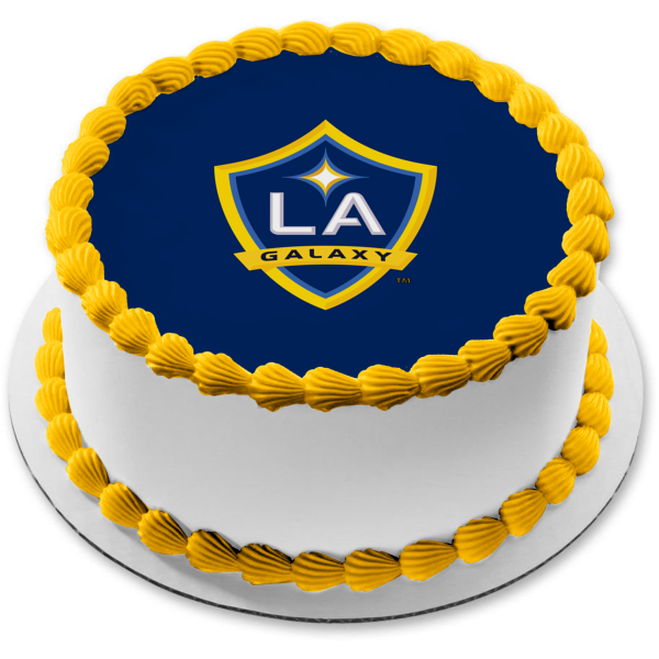 Imagen comestible para decoración de tarta con el logotipo del equipo La Galaxy FC ABPID55867 